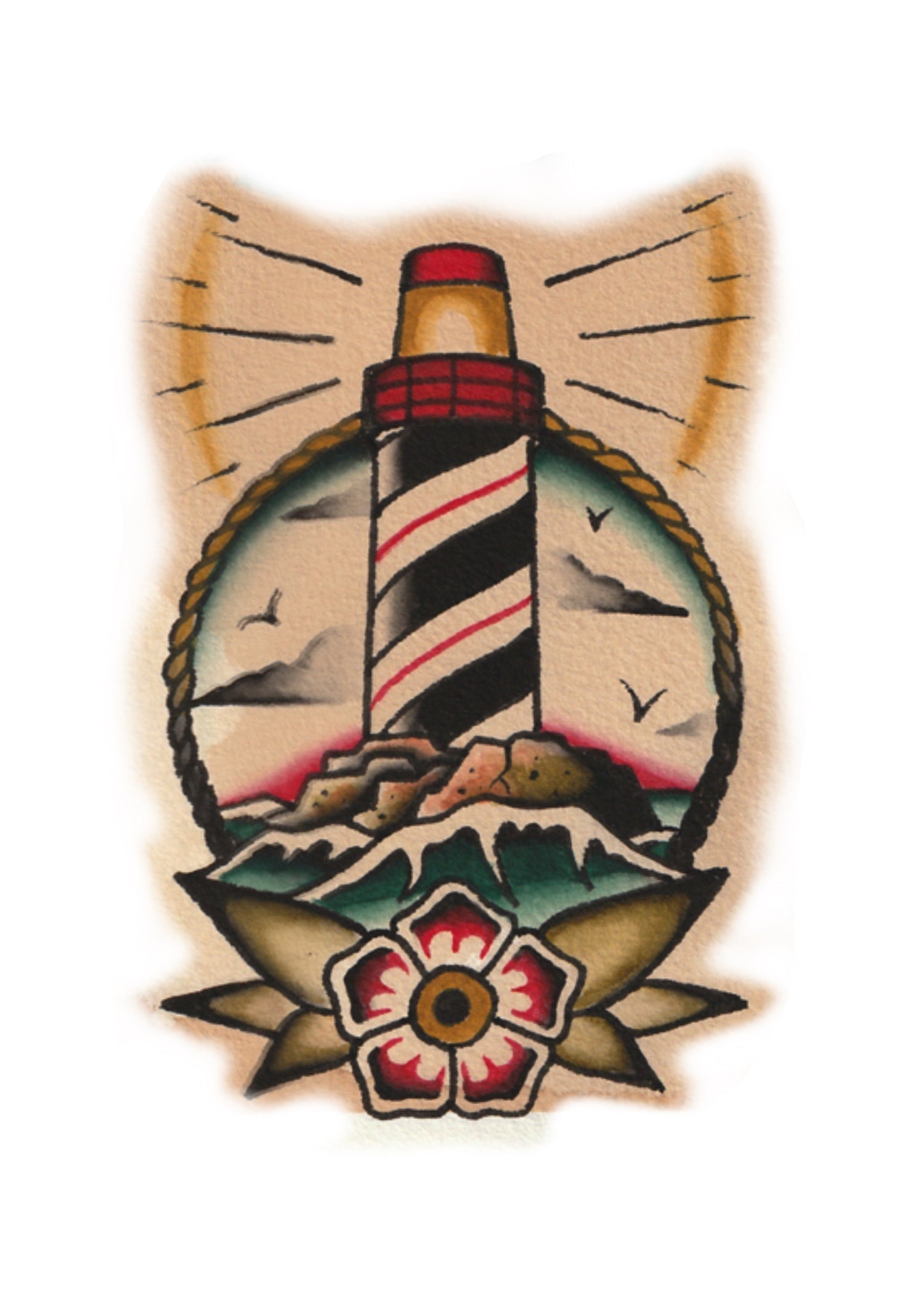 Lighthouse Tattoo Flash